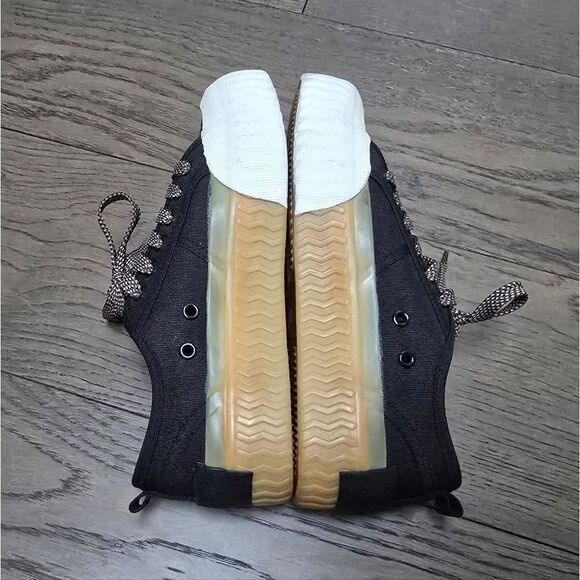 Zara Toecap Contrast Chunky Low Profile Gum Sole Trainers in Black - Picture 9 of 13